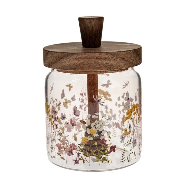 Contenitore per alimenti in vetro per il miele Flowers – Dakls