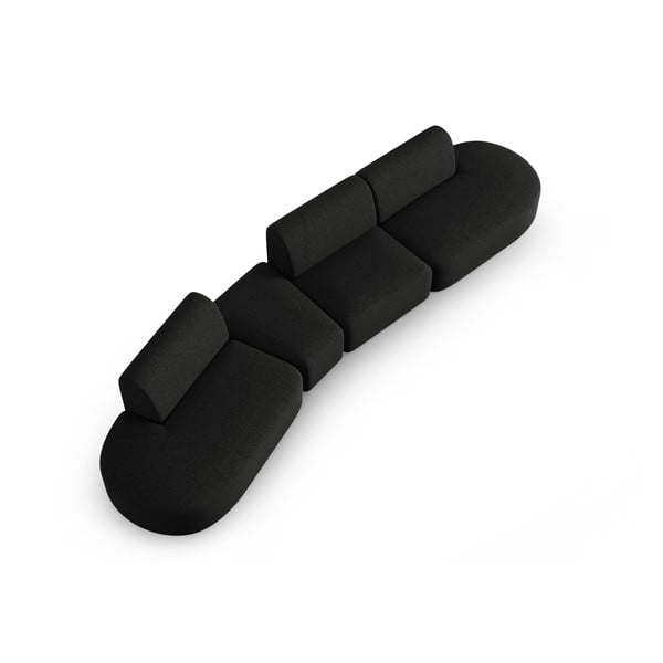 Divano nero 412 cm Shane - Micadoni Home-image-2