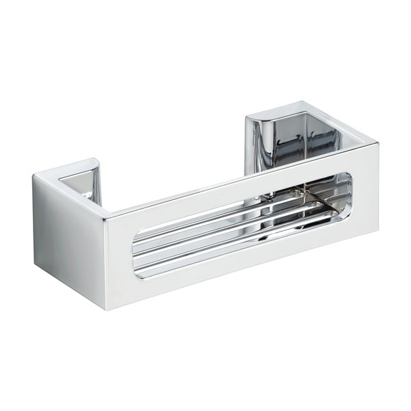 Mensola autoportante in plastica argentata per il bagno Bralia - Wenko-image-2