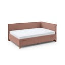 Letto da bambini con sponde rosa imbottito con contenitore con rete inclusa 140x200 cm Fun – Meise Möbel