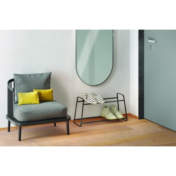 Scarpiera nera a due livelli Derby - Metaltex-image-1