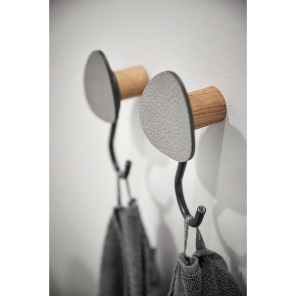 Gancio da parete grigio in acciaio Dot S Bull – LIND DNA-image-1