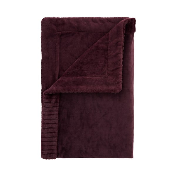 Coperta viola scuro in micropile 150x200 cm Velvet and Faux Fur – Catherine Lansfield