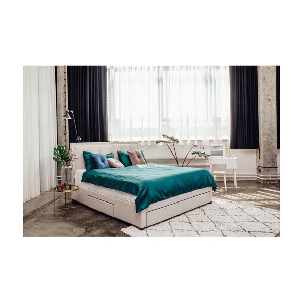 Letto matrimoniale Andover grigio antracite, 180 x 200 cm - Chez Ro-image-2