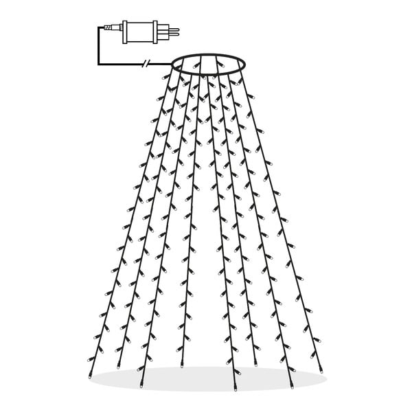 Catena luminosa con motivo natalizio numero di lampadine 160 pezzi lunghezza 200 cm Serie LED - Star Trading-image-4