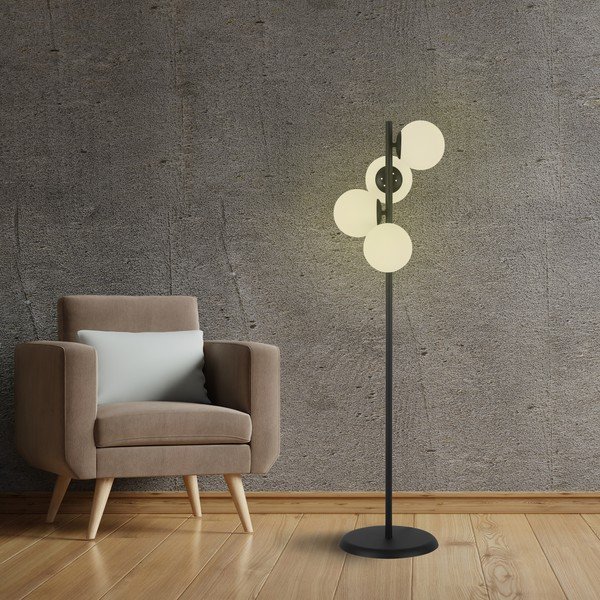 Lampada da terra nera, altezza 130 cm Owl - Squid Lighting-image-3