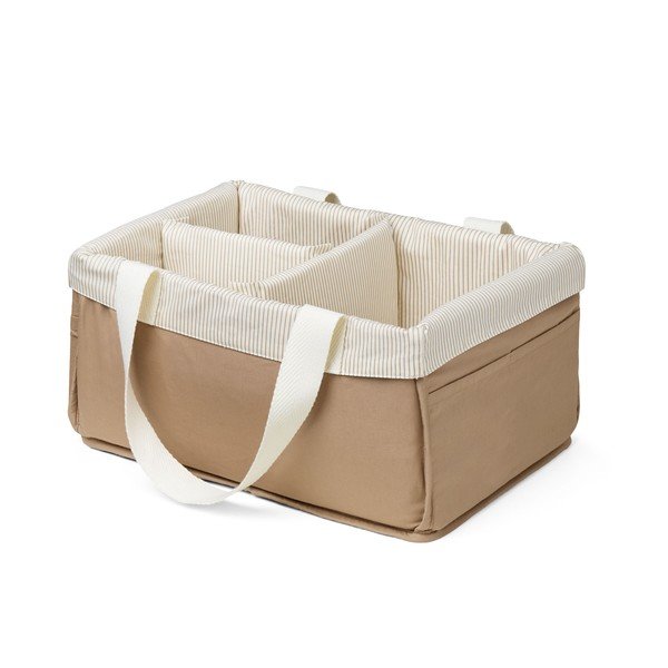 Scatola per bambini marrone chiaro in tessuto 24x34x17 cm Classic Stripes Camel – Cam Cam Copenhagen