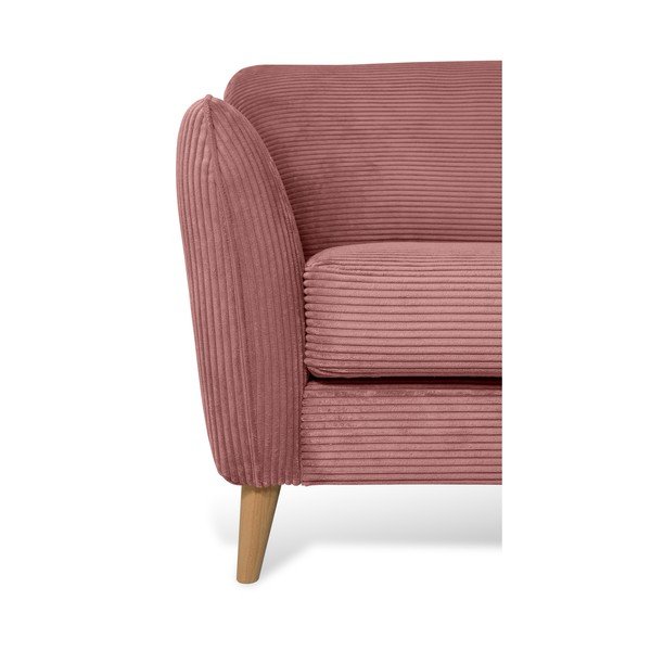 Divano angolare in velluto a coste rosa (angolo destro) Paris - Scandic-image-4