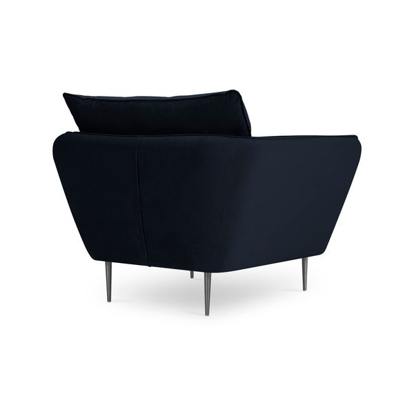 Poltrona in velluto blu scuro Acacia - Mazzini Sofas-image-4