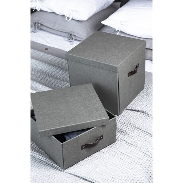 Scatola di stoccaggio con coperchio Logan - Bigso Box of Sweden-image-1