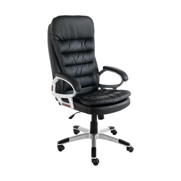 Sedia da ufficio nera in similpelle Master – Tomasucci