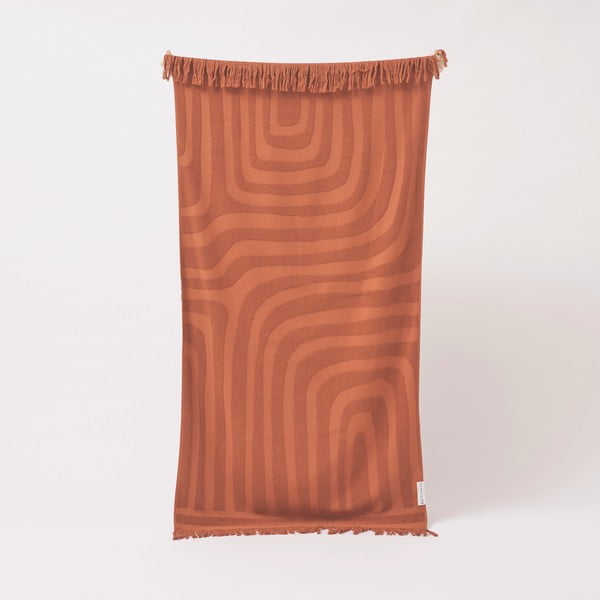 Telo mare in cotone arancione terracotta , 160 x 90 cm Luxe - Sunnylife