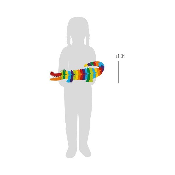 Puzzle per bambini in legno ABC Crocodile - Legler-image-1