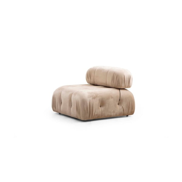 Modulo divano in velluto crema (parte centrale) Bubble - Artie
