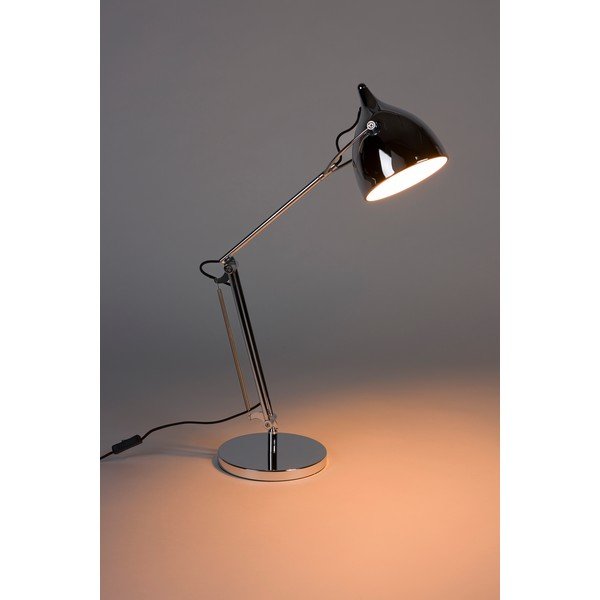 Lampada da tavolo argentata in metallo con paralume in metallo con struttura flessibile (altezza totale 37 cm) Reader – Zuiver-image-1