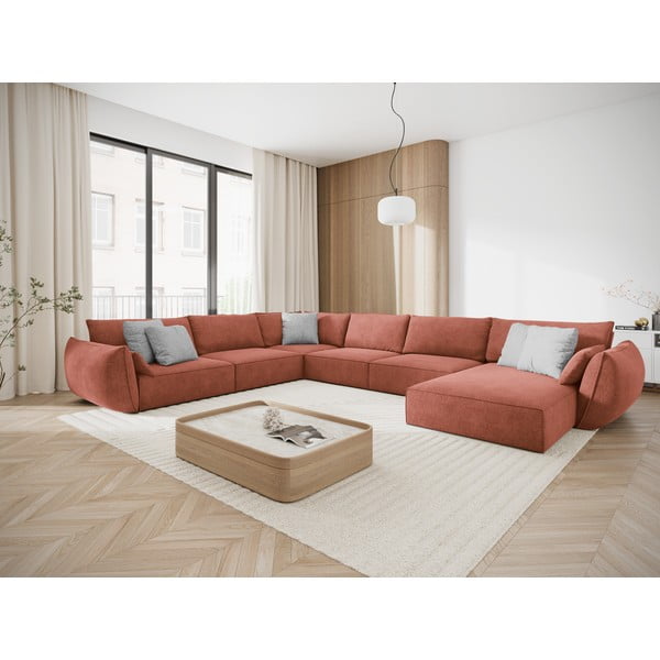 Divano angolare rosso (angolo sinistro) Vanda - Mazzini Sofas-image-1