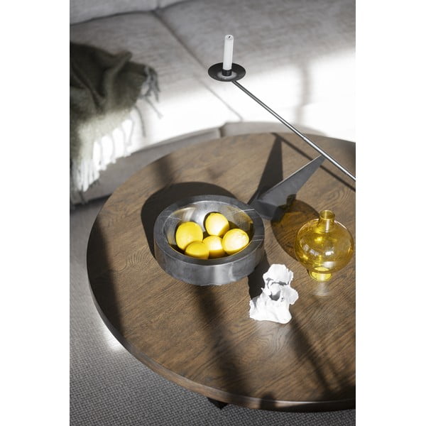 Tavolino rotondo in rovere marrone scuro ø 110 cm Boxford - Rowico-image-4