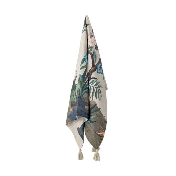 Coperta verde 130x155 cm Peacock – Bloomingville-image-4