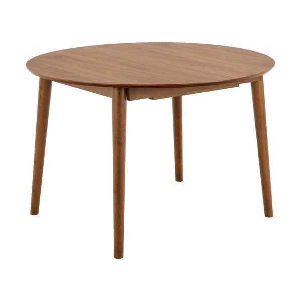 Tavolo da pranzo rotondo con effetto noce allungabile con estensione ø 115 cm Montreux – Actona