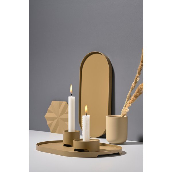 Vassoio da portata in acciaio beige scuro Singles - Zone-image-1