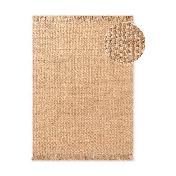 Tappeto di colore naturale in iuta reversibile/tessuto a mano 120x170 cm Fjord – Hanse Home