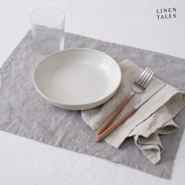 Tovaglietta di stoffa 35x45 cm Light Grey - Linen Tales-image-2