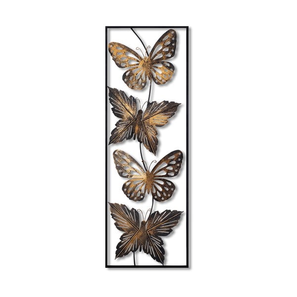 Decorazione murale in metallo 100x35 cm Butterfly - Wallity