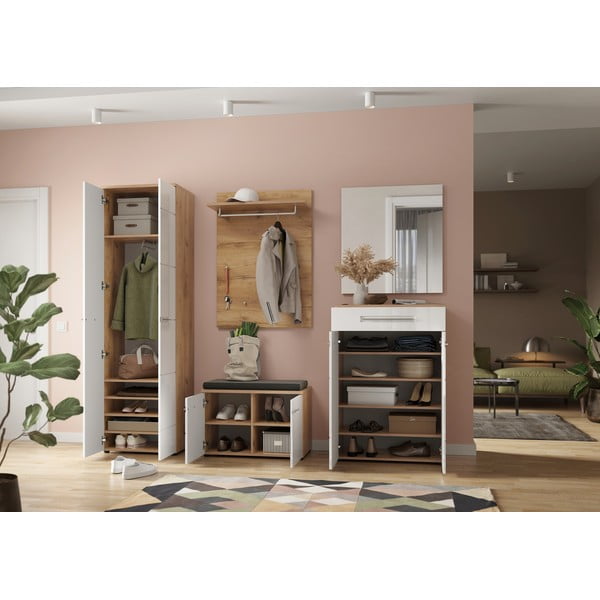 Scarpiera bianca naturale in rovere Aledo - Germania-image-4