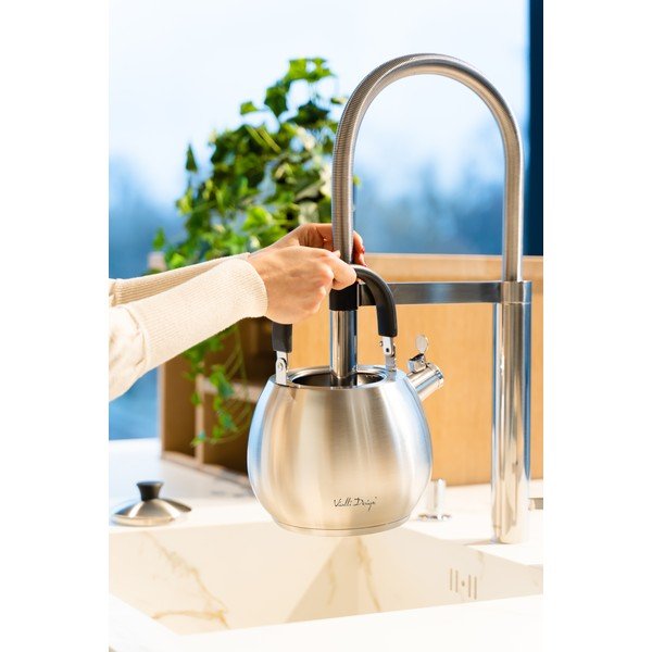 Teiera in acciaio inox argento con stantuffo , 2,5 l Bolla - Vialli Design-image-3