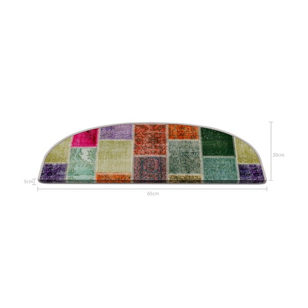 Gradini per scale in set da 16 pezzi 20x65 cm Patchwork - Vitaus-image-2