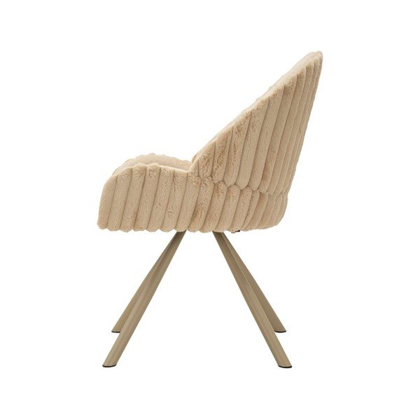 Set di sedie da pranzo color crema in imbottito con braccioli 2 pz Stockholm – Mauro Ferretti-image-4