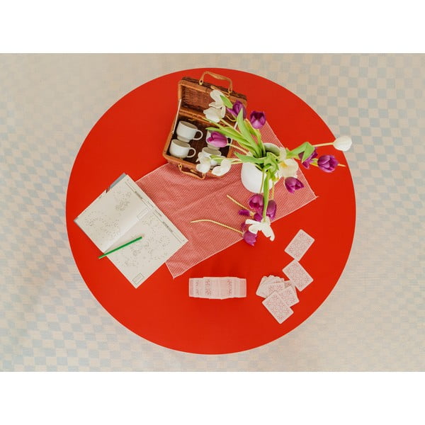 Tavolino da salotto rotondo rosso ø 100 cm Pausa – Really Nice Things-image-3