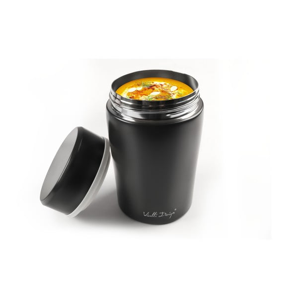 Termos da viaggio nero per il pranzo Fuori, 500 ml - Vialli Design-image-2
