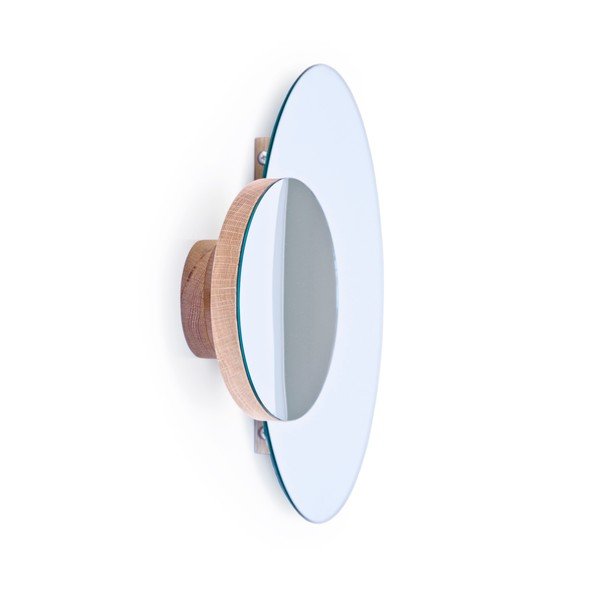 Specchio da parete con telaio in legno massiccio con ingrandimento (5x) 55x45 cm Eclipse – Wireworks-image-3