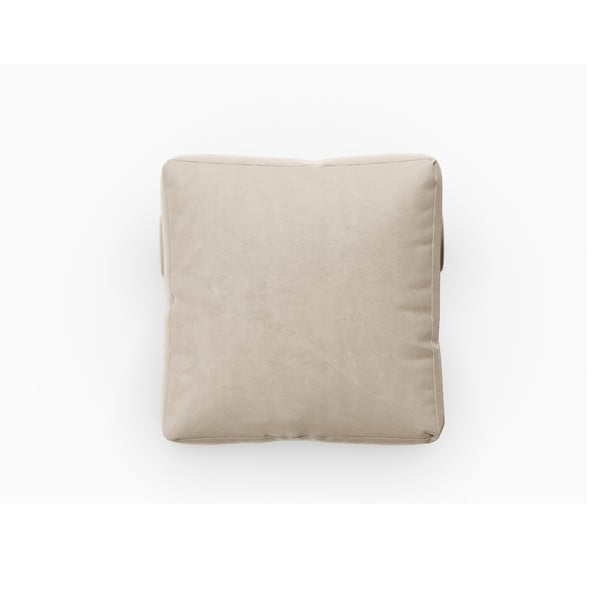 Cuscino in velluto beige per divano componibile Rome Velvet - Cosmopolitan Design-image-1