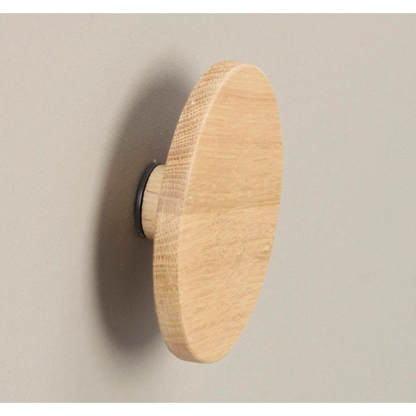 Gancio in legno di quercia da parete di colore naturale Milford – Rowico-image-2