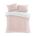Set copripiumino e federa bianco e rosa in flanella per letto matrimoniale 200x200 cm Polka Dot – Catherine Lansfield