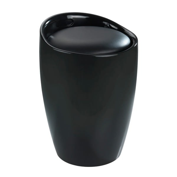 Cesto portabiancheria e sgabello nero in uno , 20 l Candy - Wenko-image-2