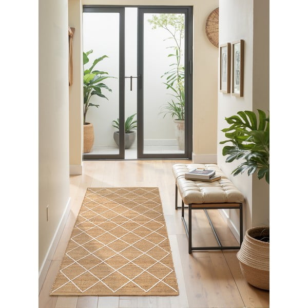 Passatoia di colore naturale in iuta tessuta a mano 80x200 cm Kunu – Hanse Home-image-3