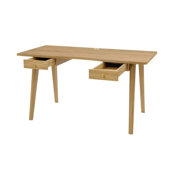 Scrivania con effetto rovere 70x140 cm Nice – Woodman-image-3