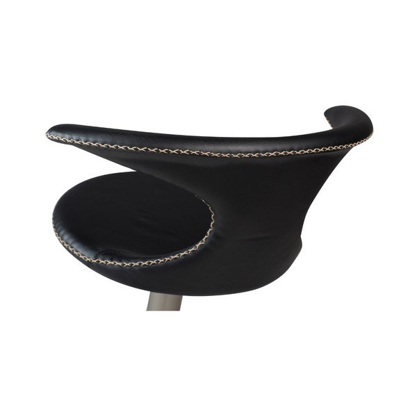 Sedia da bar regolabile nera con seduta in pelle Flair - DAN-FORM Denmark-image-3