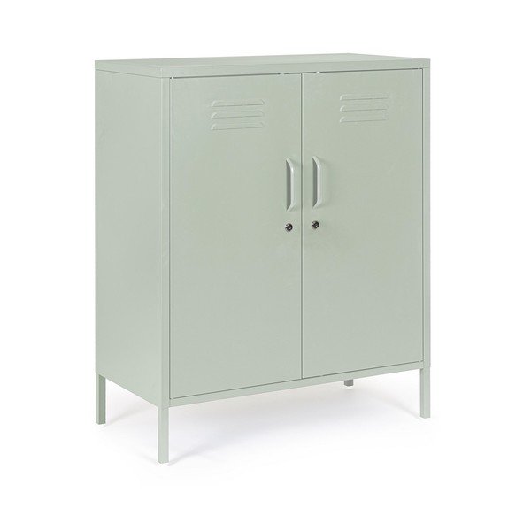 Armadietto color salvia in metallo con chiusura a chiave 80x101,5x40 cm Cambridge – Yes Everyday-image-2