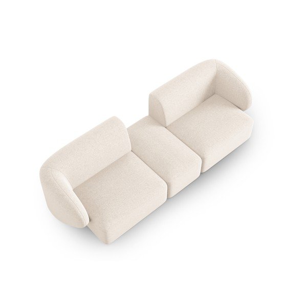 Divano beige con rivestimento in ciniglia 246 cm Paolo – Milo Casa-image-1