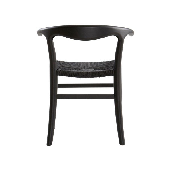Sedia da pranzo nera in betulla massiccia con braccioli Nattavaara – Jotex-image-3