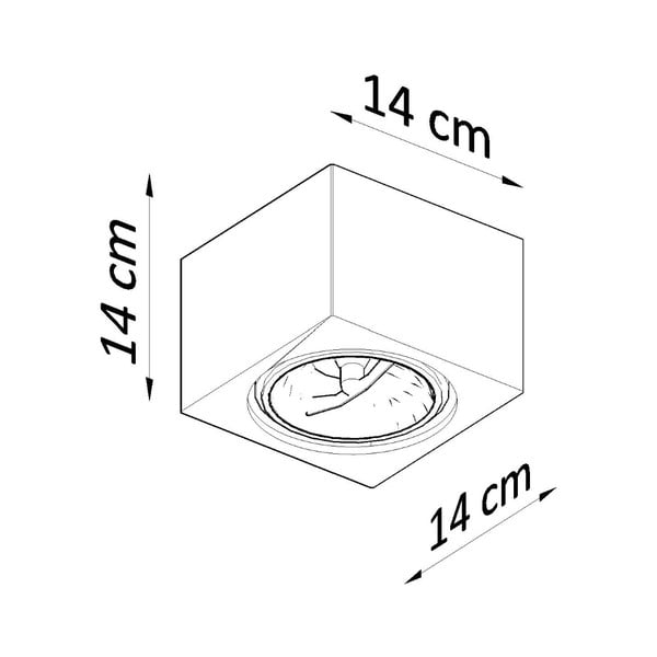 Faretto bianco 14x14 cm Duozone – Sollux-image-4