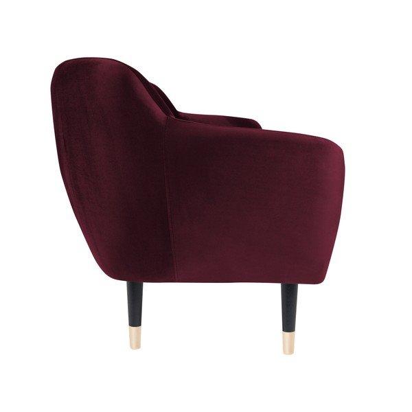 Divano rosso vino con gambe nere Amelie, 158 cm - Mazzini Sofas-image-3
