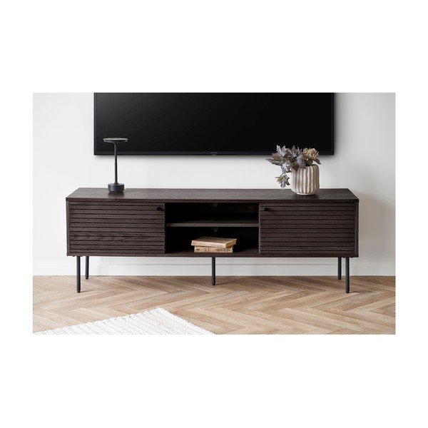Mobile TV marrone con effetto rovere 40x50x150 cm Kyoto – House Nordic-image-1