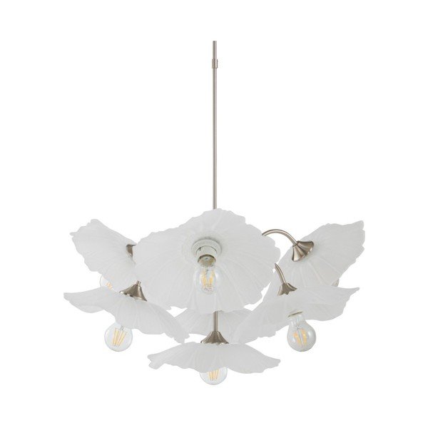 Lampadario color argento opaco in vetro con intensità regolabile ø 70 cm Nugget – Jotex