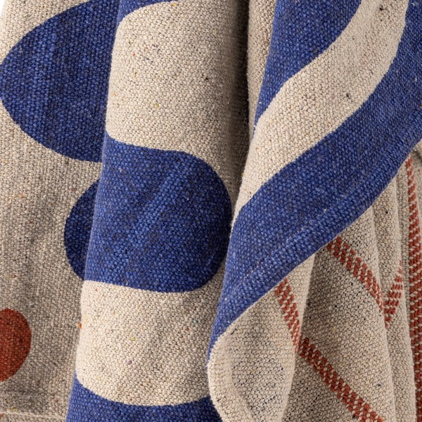 Coperta blu 130x160 cm Eviaya - Bloomingville-image-4