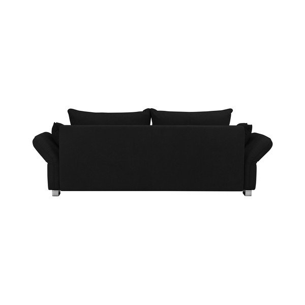 Černá rozkládací pohovka s úložným prostorem Windsor & Co Sofas Casiopeia, 245 cm-image-3